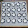 2-pieces Natural Clear Quartz Fat Star Spacer Bead