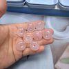 5-pieces Natural Rose Quartz Donut Ring Spacer Bead
