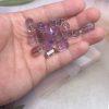 5-pieces Natural Ametrine Double-pointed Prism Spacer Bead