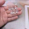 2-pieces Natural Clear Quartz Bear Spacer Bead