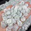 50-Pieces AAA Natural Jadeite Chinese Ancient Coin Shaped Flat Round Bead