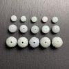 AAA Natural Jadeite Lotus Flower Shape Round Bead