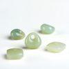 2-Pieces AAA Natural Qingshui Light Green Nephrite Bead