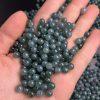 50-pieces AAA Natural Icy Blue Green Jadeite Round Bead