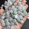 10mm 50-pieces Natural Type A Jadeite Ping An Kou Donut Loose Beads