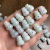 15mm 10-pieces T Drilled Natural Type A Jadeite Gourd Beads