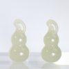 Natural Type A Nephrite Gourd Charm Bead
