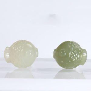 Natural Type A Nephrite Koi Fish Bead