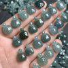 2-pieces Natural Type A Blue Water Jadeite Turtle Charm Bead