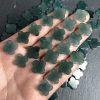 5-pieces Natural Grade A Jadeite Four-Leaf Clover Charm Bead
