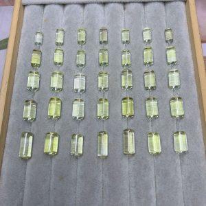 5-pieces Natural Lemon Yellow Citrine Cylindrical Spacer Bead