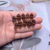 5-pieces Natural Grade A Smoky Quartz Double-terminated Faceted Columnar Spacer Bead