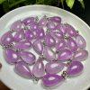 Natural Lavender Kunzite Teardrop with S925 Sterling Silver Set