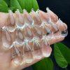 Natural Clear Quartz Teardrop Pendant with S925 Sterling Silver Clasp