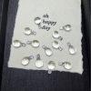 Natural Clear Quartz Teardrop Pendant with S925 Sterling Silver Clasp