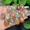 Natural Colorful Phantom Quartz Pendant with S925 Sterling Silver Clasp