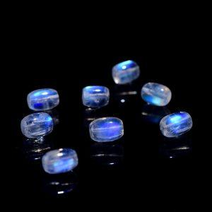 High Quality Natural Blue Sheen Moonstone Barrel Bead