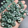 20 / 50 pcs Natural Type A Oily Green Jadeite Donut Pingan Knot Bead