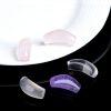 Natural Quartz Obsidian Amethyst Curved Tube Loose Bead