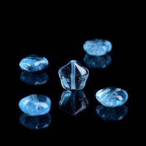 5-Pieces Natural Blue Topaz Chubby Star Loose Bead
