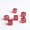 10-Pieces Natural Strawberry Quartz Cube Loose Bead