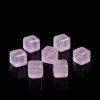 10-Pieces Natural Rose Quartz Cube Loose Bead