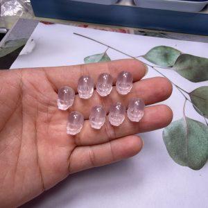 5-pieces Natural Rose Quartz Pixiu Piyao Spacer Bead