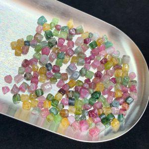 20 / 30 pieces Natural Tourmaline Irregular Square Chip Loose Bead