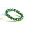 Natural Green Nephrite Drum Abacus Shape Bead Bracelet