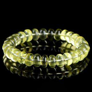 Natural Citrine Oval Abacus Shape Bead Bracelet