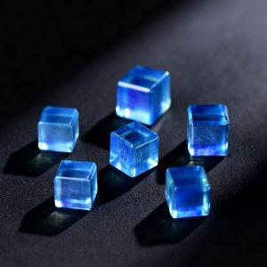 High Quality Natural Aquamarine Cube Spacer Bead
