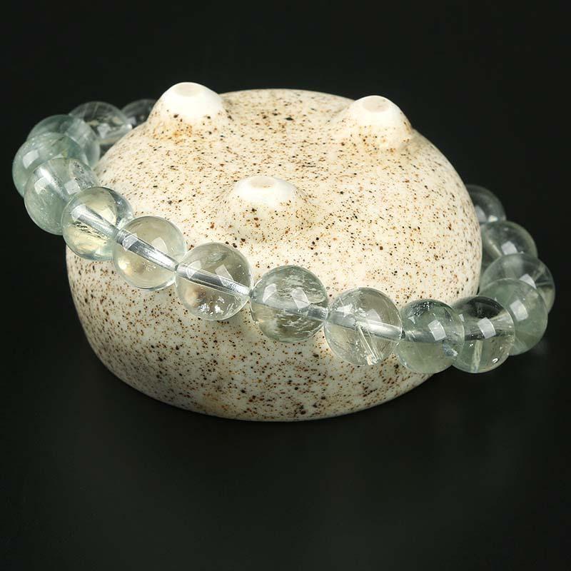 7mm - 13mm round shape 7A Natural Beryl beaded bracelet - Image 4