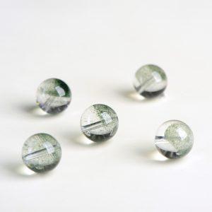 4A Natural Green Phantom Quartz Round Loose Single Bead