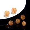 5A Natural Copper Rutilated Quartz Round Loose Single Bead