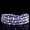 5mm - 6mm Natural Purple Sheen Gray Moonstone Long Beaded Chain Multi-wrap Beaded Bracelet
